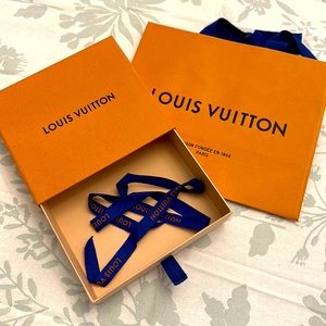 Authentic Louis Vuitton Wallet Gift Box, Ribbon, Shopping Bag